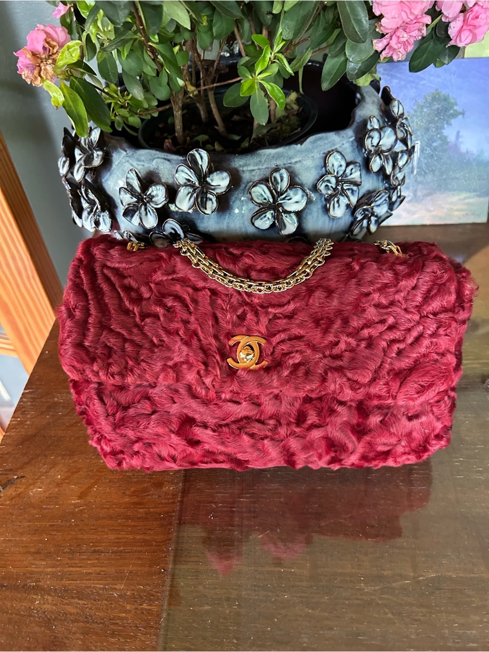 Rare Vintage Chanel Broadtail Mini Bag New